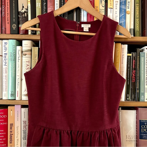 J Crew Factory Maroon Burgundy Wine Pockets Daybreak Dress, size M - Picture 2 of 8